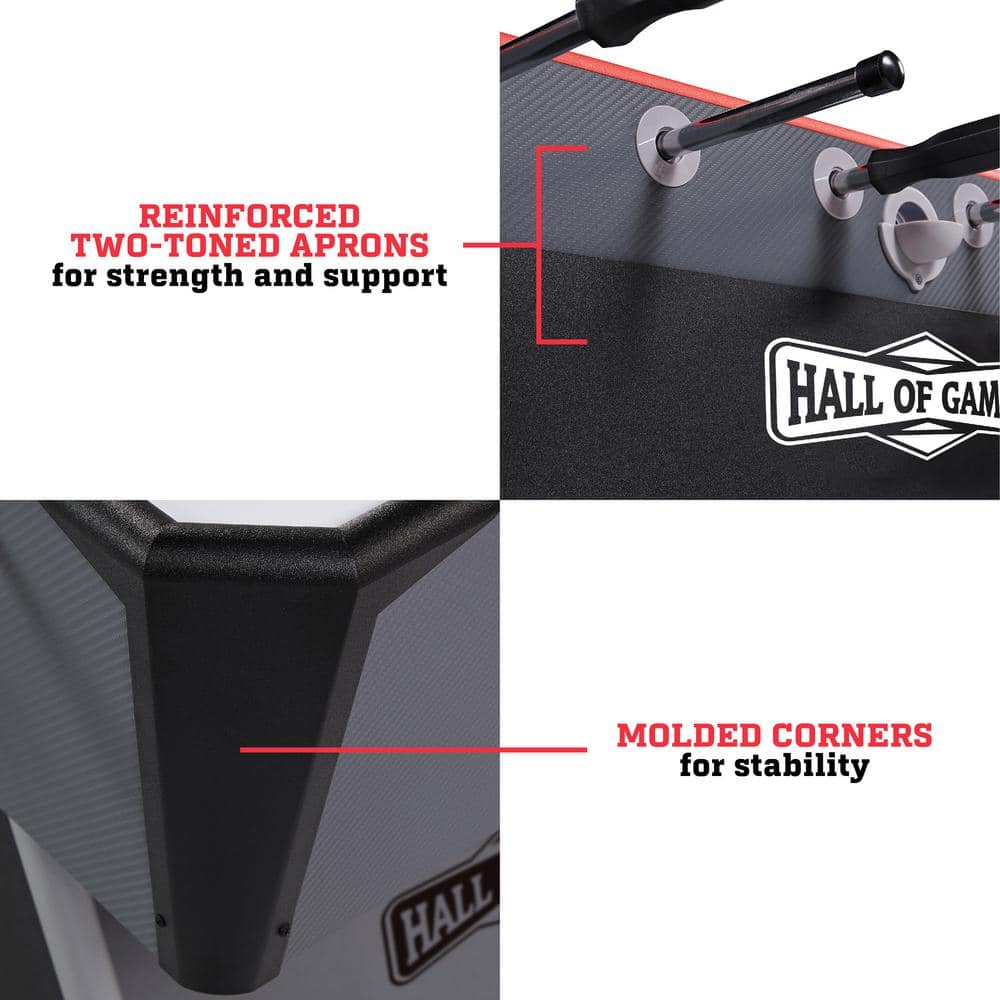 Hall of Games 56" Gray and Black Foosball Table