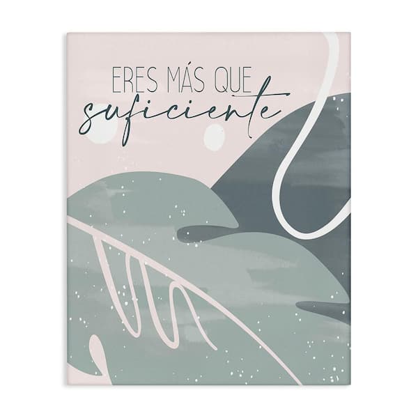 Stupell Industries You Are Enough by Kim Allen Gallery Wrapped Unframed Typography Graphic Art Print 48 in. x 36 in.
