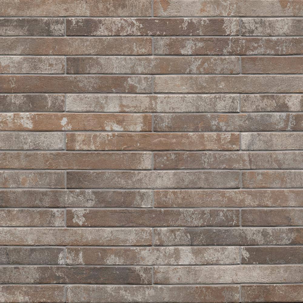 MSI Rustiva Red Brick 2 in. x 18 in. Matte Porcelain Floor and