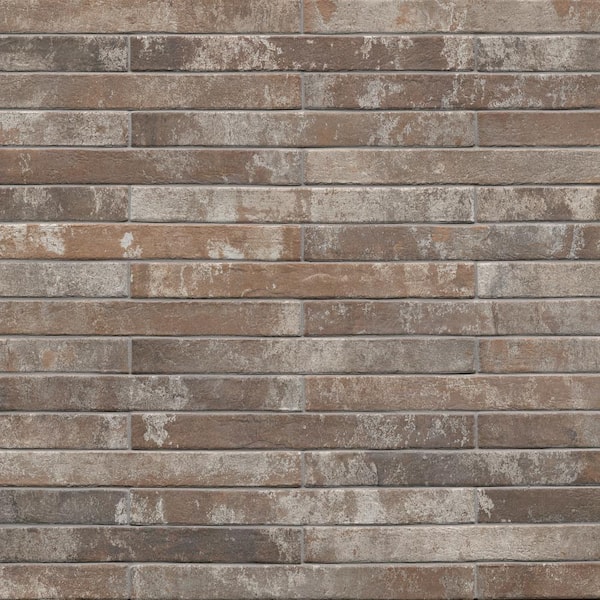 Rustiva Red Brick 2 in. x 18 in. Matte Porcelain Floor and Wall Tile (8 sq. ft./Case)