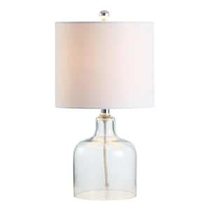 Gemma 19 in. Clear Glass Bell LED Table Lamp