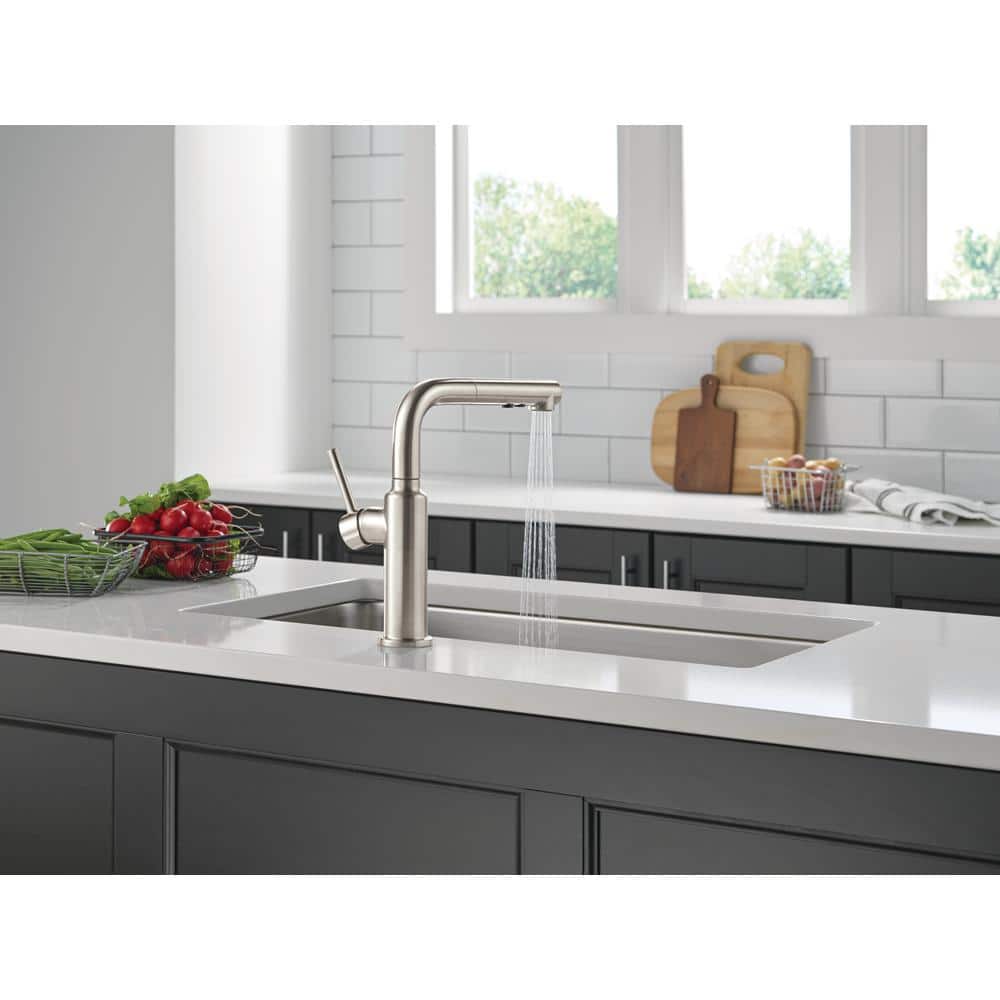 Daneri Brushed Nickel Pull-Out Kitchen Faucet with Lever Handle
