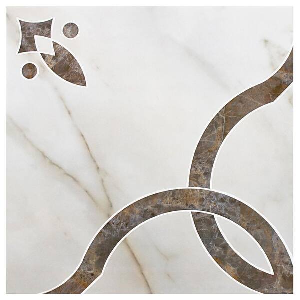 Merola Tile Calacatta Luxe White 19-3/4 in. x 19-3/4 in. Porcelain Floor and Wall Tile (16.2 sq. ft. /case)