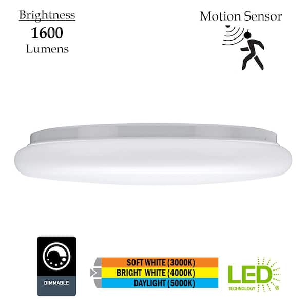 Te-Rich Motion Sensor Ceiling Light Wired, Motion Sensor Activated Light  Indoor, 18W, 1600LM, 8 Inch, Auto On/Off Flush Mount LED Ceiling Light for