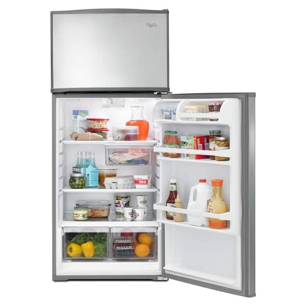 whirlpool 16 cu ft refrigerator stainless steel