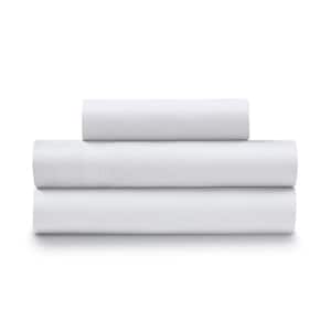Super Soft Triple Brushed Mircrofiber 3-Piece White Twin Sheet Set