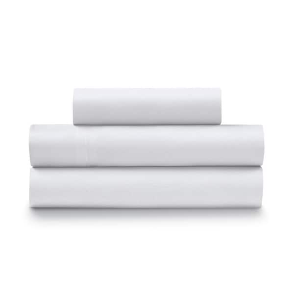 ELLA JAYNE Super Soft Triple Brushed Mircrofiber 4-Piece White California King Sheet Set