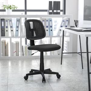Black Flash Fundamentals Mid-Back Swivel Task Office Chair with Pivot Back, Adjustable Ergonomic Mesh Office Desk Chair