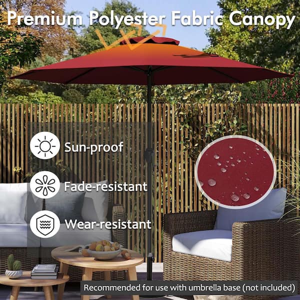 Gymax 8.5 ft. Outdoor Patio Umbrella Modern Table Umbrella W/8