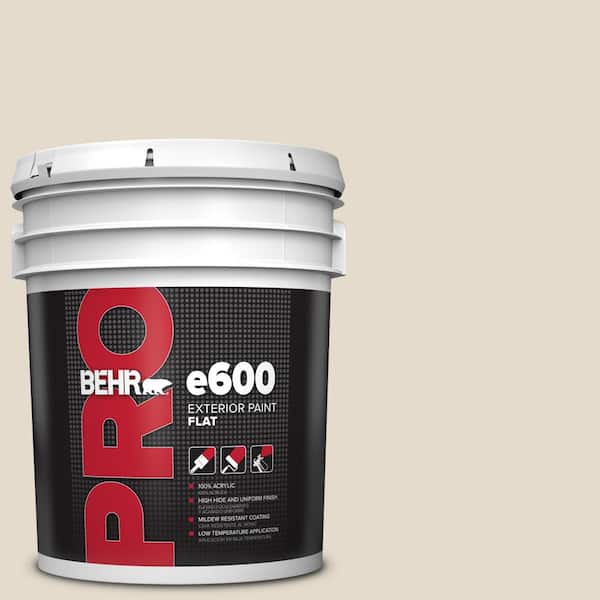 BEHR PRO 5 gal. #W-B-720 Oyster Flat Exterior Paint