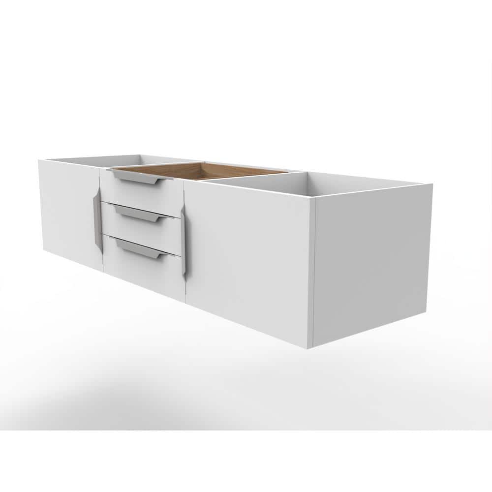 Alpine 59.5 in. W x 18.75 in. D x 14.25 in. H Bath Vanity Cabinet without Top in Matte White with Chrome Trim price history on PriceWatchPro
