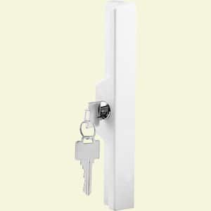 Diecast, White, Outside Patio Door Pull with Key