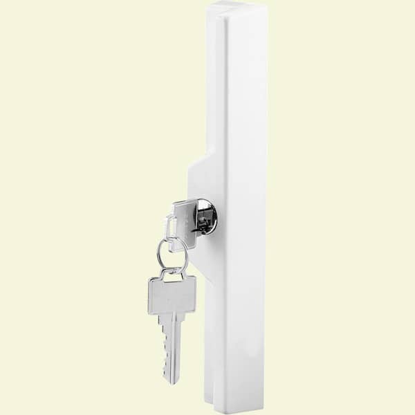 Prime-Line Diecast, White, Outside Patio Door Pull with Key