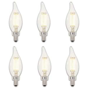60-Watt Equivalent CA11 Dimmable Clear E12 Edison Filament LED Light Bulb 2700K (6-Pack)
