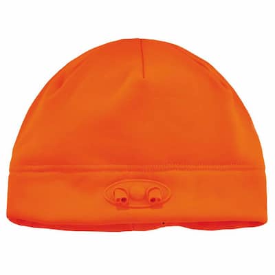 N Ferno 6804 Orange Skull Cap Beanie Hat with LED Lights