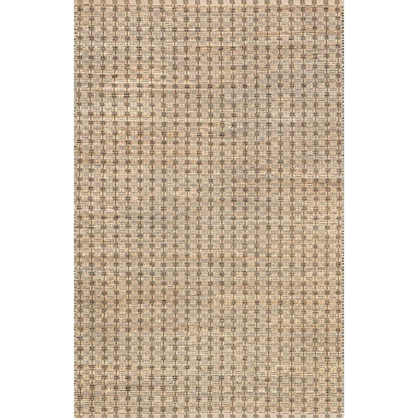 5 ft. x 8 ft. Natural Gillie Casual Striped Jute Blend Area Rug