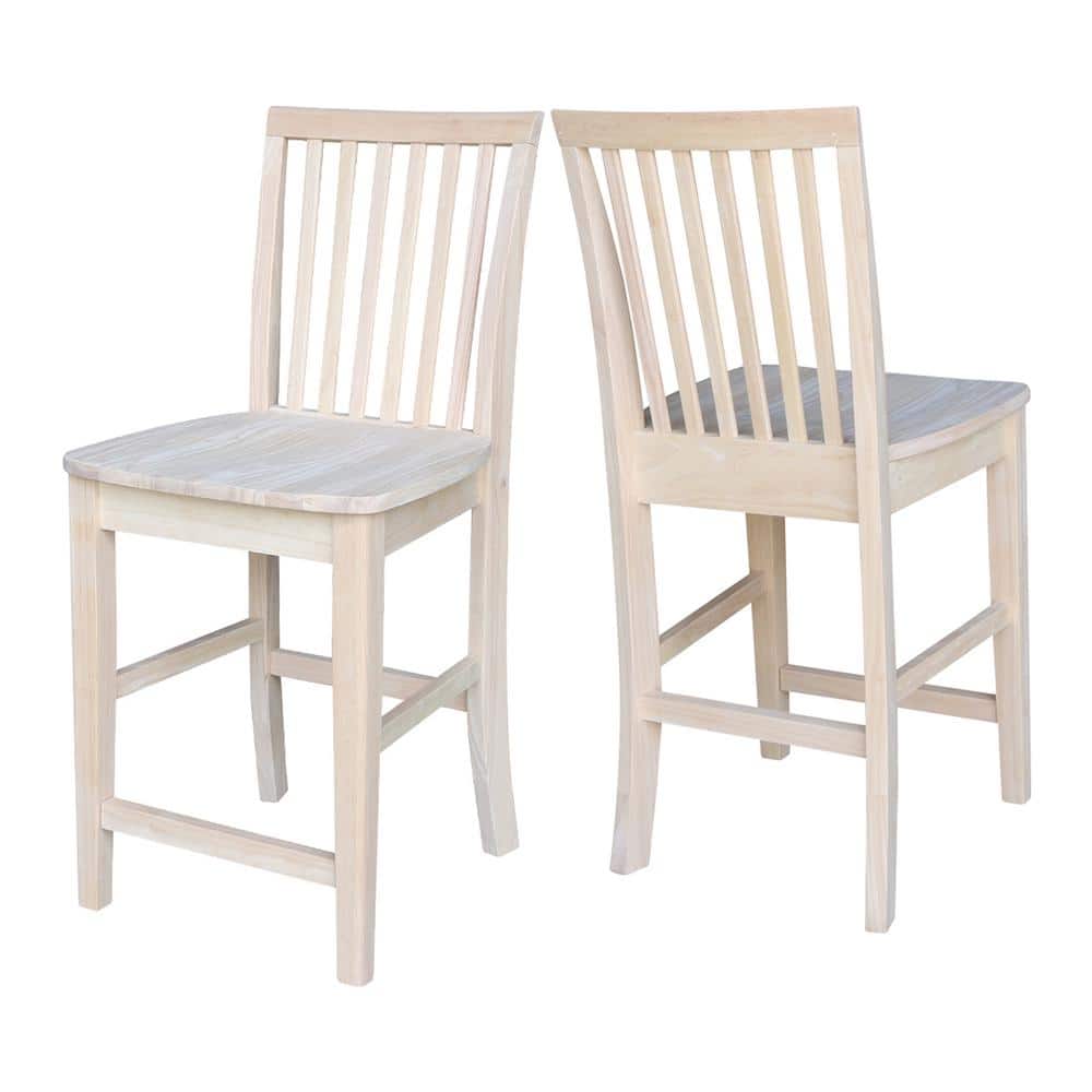 Adjustable Natural Parawood Mission 24" Counter Stool