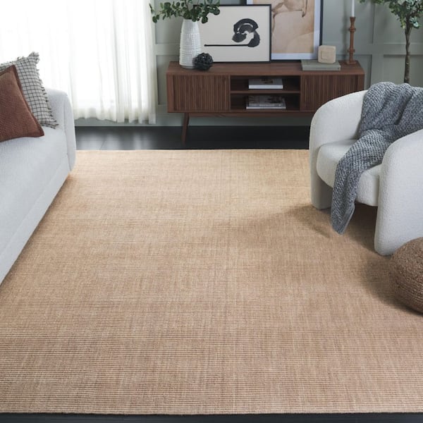 Himalaya 8 ft. x 10 ft. Beige Crosshatch High-Low Area Rug