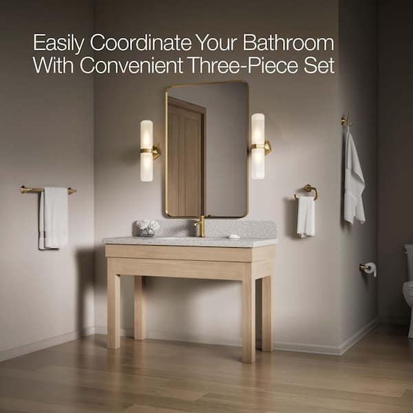 KOHLER Sundae 3-Piece Bath Hardware Set in Vibrant Brushed Moderne