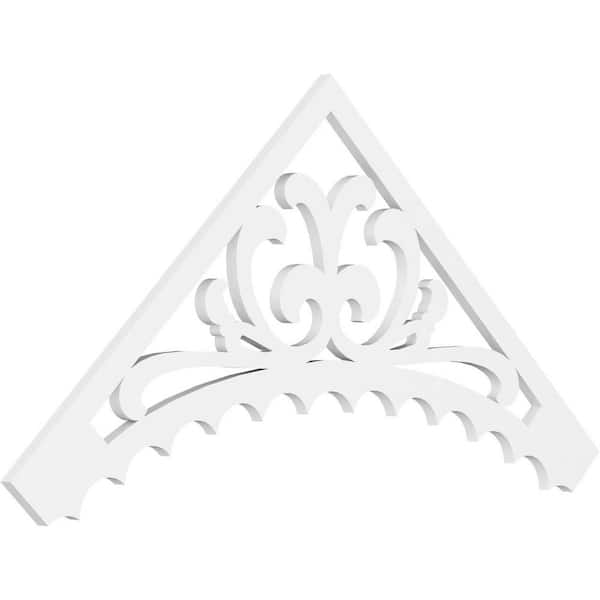 Ekena Millwork Genova 1 in. D x 27-1/2 in. W x 60 in. L Signature Urethane Gable Pediment