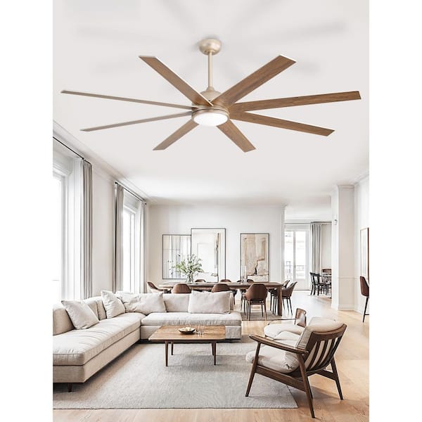 72 in. Ceiling Fan with Remote Control Quiet DC Motor, 6-Speed, Timer, Indoor for Living Room,Downrod Brown standard