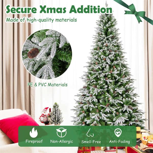 Costway 9 ft. PreLit 690 LED Lights Artificial Christmas Tree