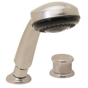 Single-Handle 3-Spray Roman Tub Handheld Shower and Diverter Kit in Brushed Nickel