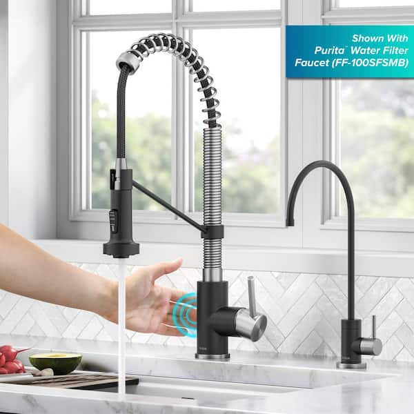 KRAUS Bolden Single-Handle , Pull-Down Sprayer Kitchen Faucet Water  Filtration System in Spot Free Stainless Steel KFF-1610SFS - The Home Depot