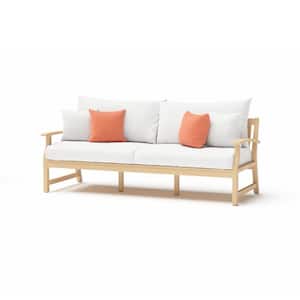 Kooper 76in Wood Outdoor Sofa with Sunbrella Cast Coral Cushions