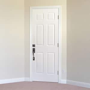 White 6 Panel Open Door isolated 18754243 PNG