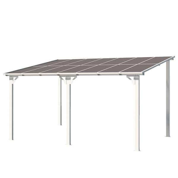 14 ft. x 10 ft. White Aluminum Patio Cover