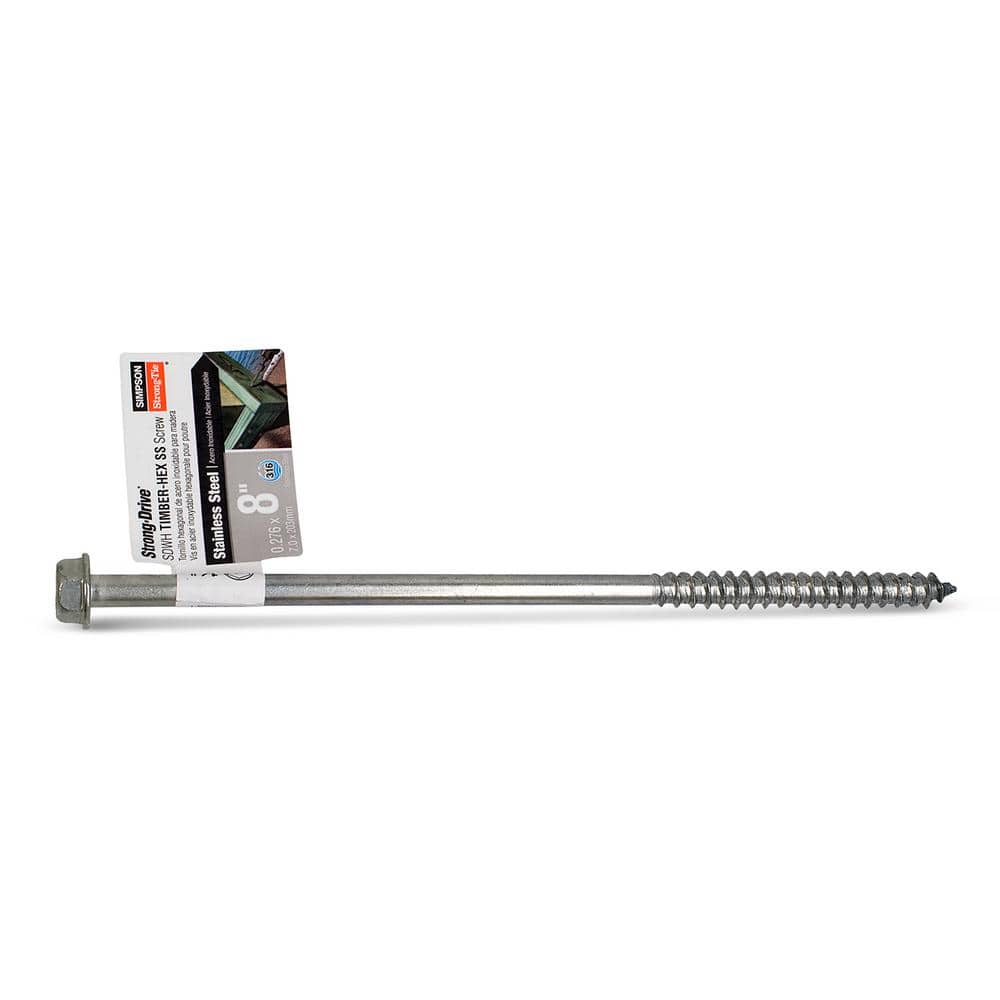 0.276 in. x 8 in. Strong-Drive SDWH Timber-Hex Type 316 Stainless Steel Wood Screw price history on PriceWatchPro