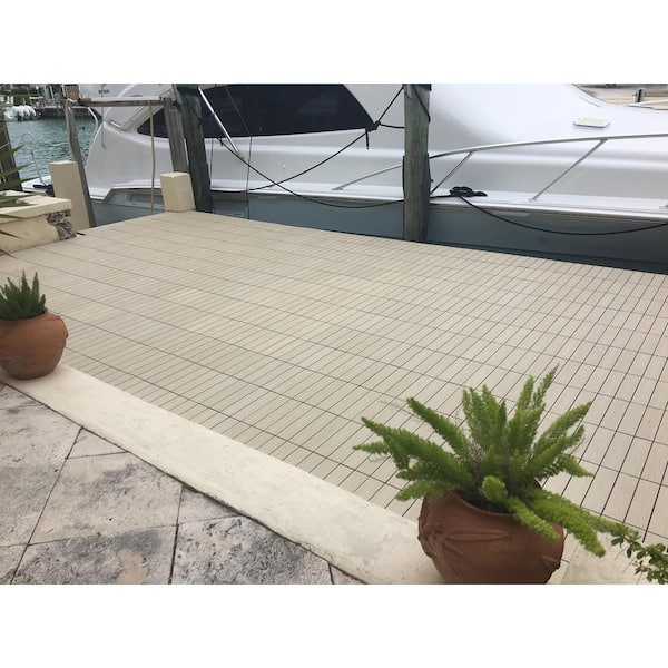 UltraShield Naturale 1 ft. x 1 ft. Quick Deck Outdoor Composite Deck Tile in Sahara Sand (10 sq. ft. Per Box)
