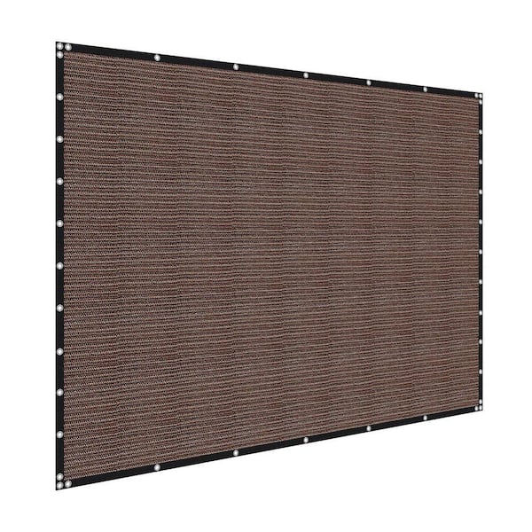 90% Sun Shade Cloth, 10x12 ft. Pergola Shade Cover, Stainless Steel Grommets, Sun Shades Canopy Privacy Screen, Brown