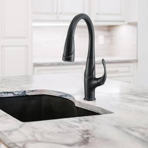 Eliya Single-Handle Pull-Down Sprayer Kitchen Faucet with Deckplate in Oil Rubbed Bronze