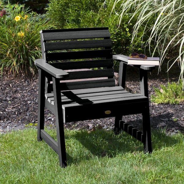 Weatherly Black Recycled Plastic Outdoor Garden Chair