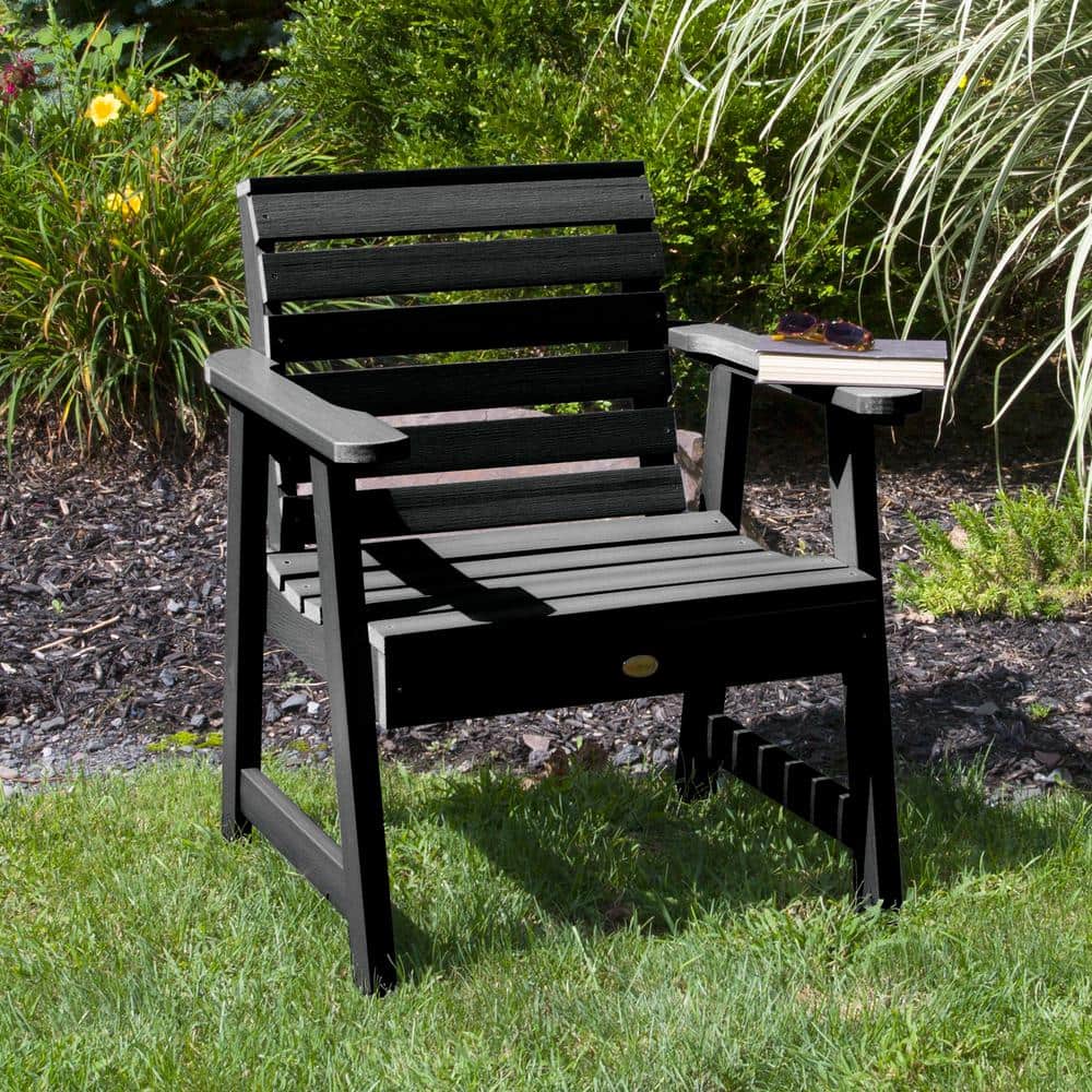 Weatherly Black All-Weather Poly Lumber Garden Chair