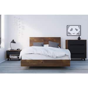 Barista 4-Piece Truffle and Black Full Size Bedroom Set