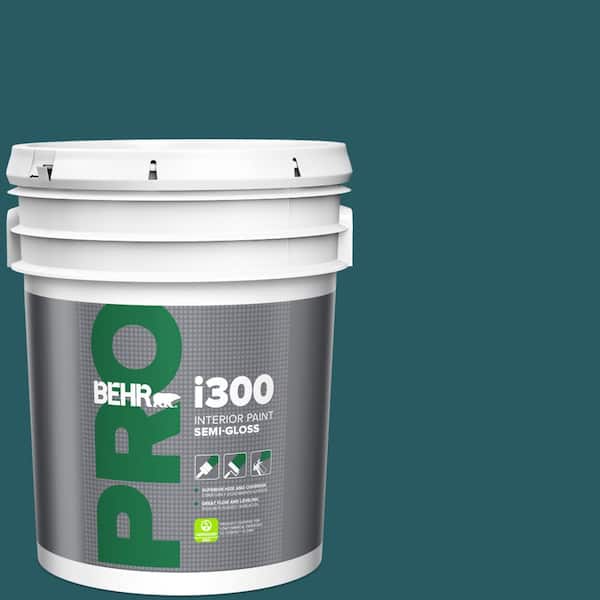 BEHR PRO 5 gal. #PPF-56 Terrace Teal Semi-Gloss Interior Paint