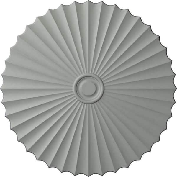 Ekena Millwork 47-5/8" x 2" Shakuras Urethane Ceiling Medallion (For Canopies up to 6-1/2"), Primed White