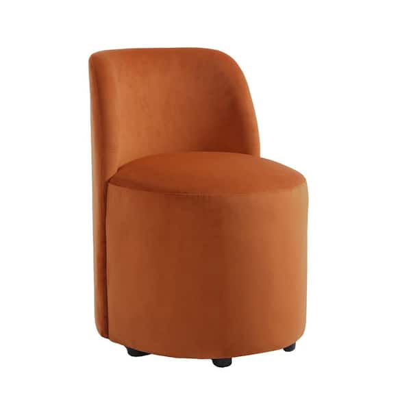 Orange Velvet Dining Side Chair (Set of 1)
