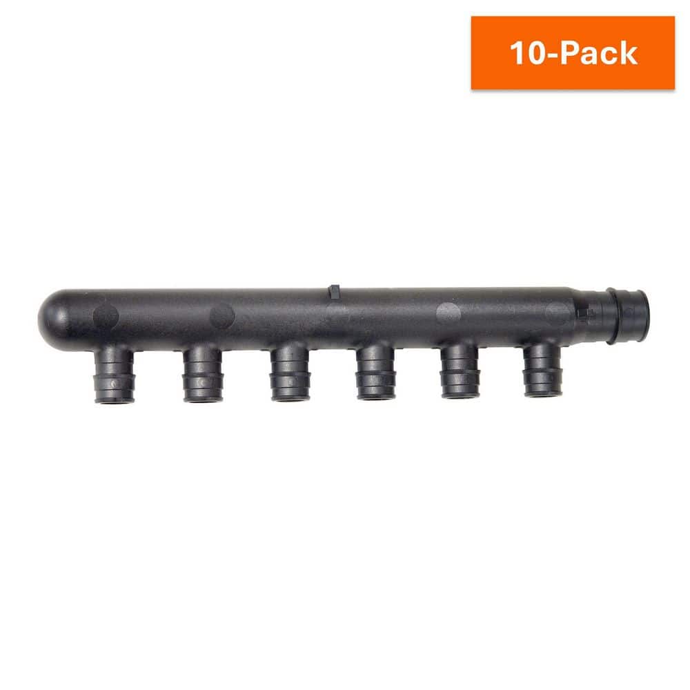 ProPEX 3/4 in. PEX-A Expansion Barb Engineered Polymer Closed Multi-Port Tee with 1/2 in. Branches, 6-Outlets (10-Pack) price history on PriceWatchPro
