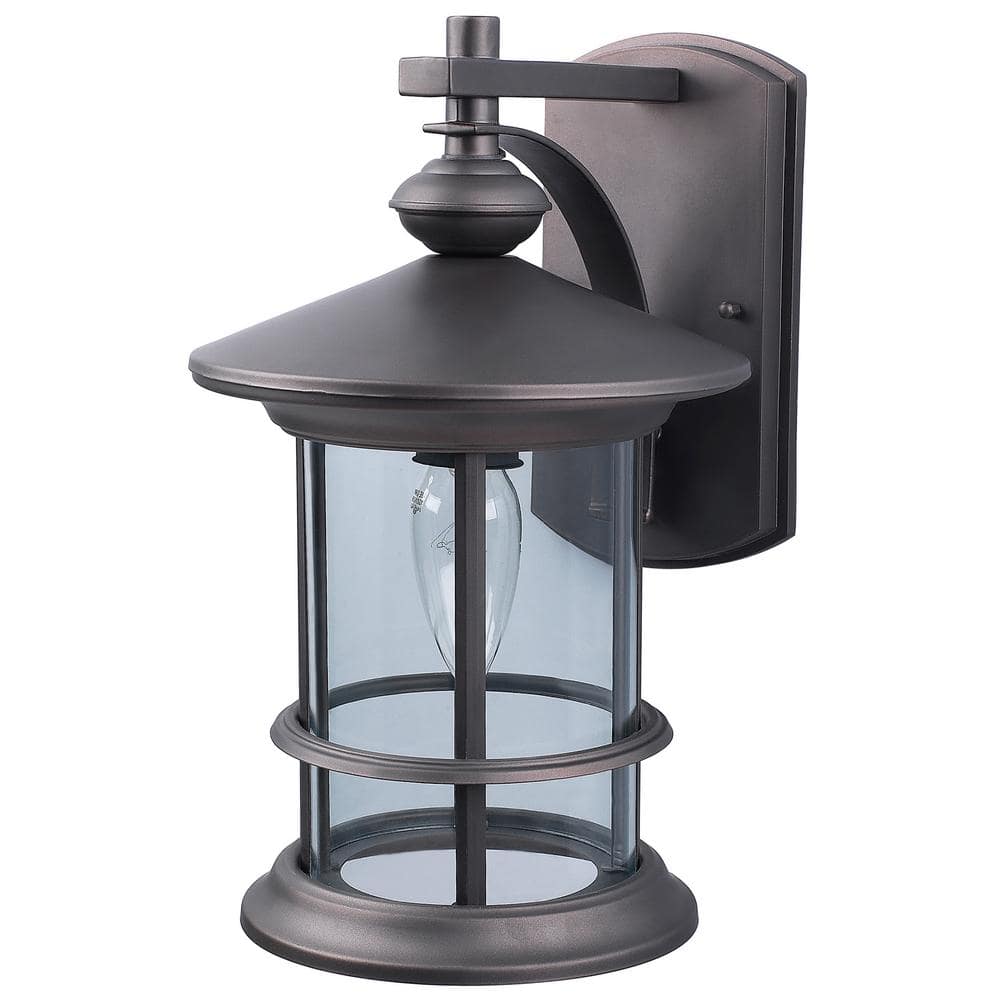 CANARM Treehouse 1-Light Oil Rubbed Bronze Outdoor Wall Lantern