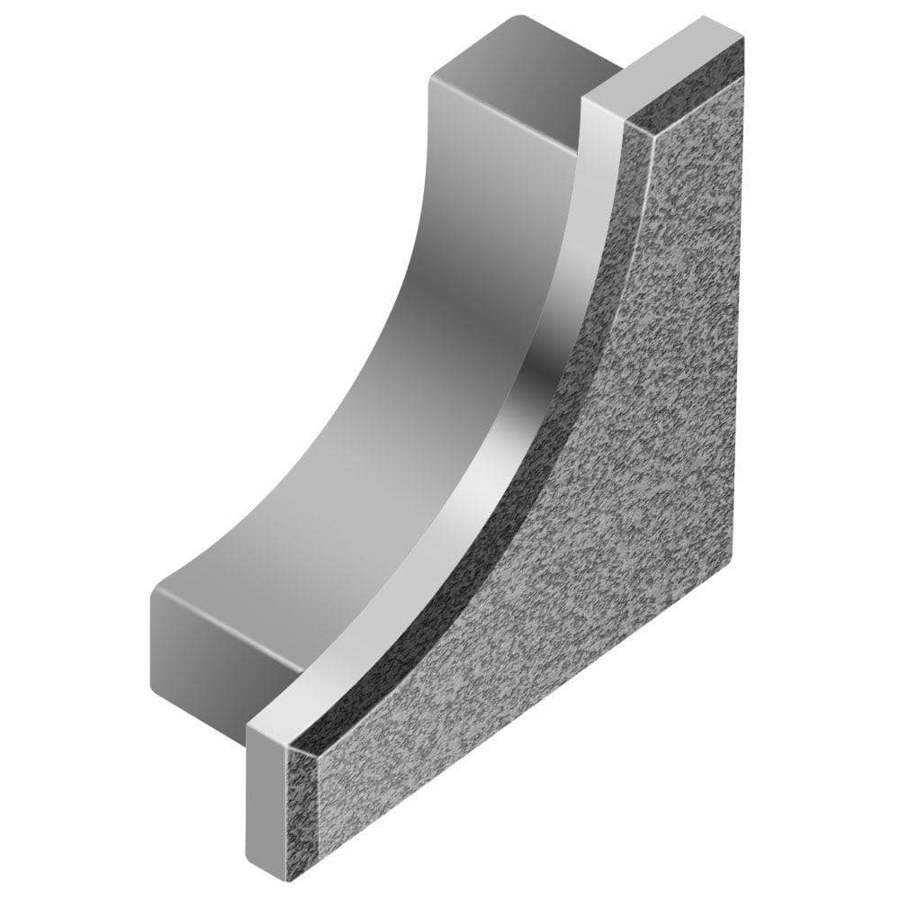 Dilex-AHK Pewter Textured Color-Coated Aluminum 9/16 in. x 1/2 in. Metal End Cap price history on PriceWatchPro