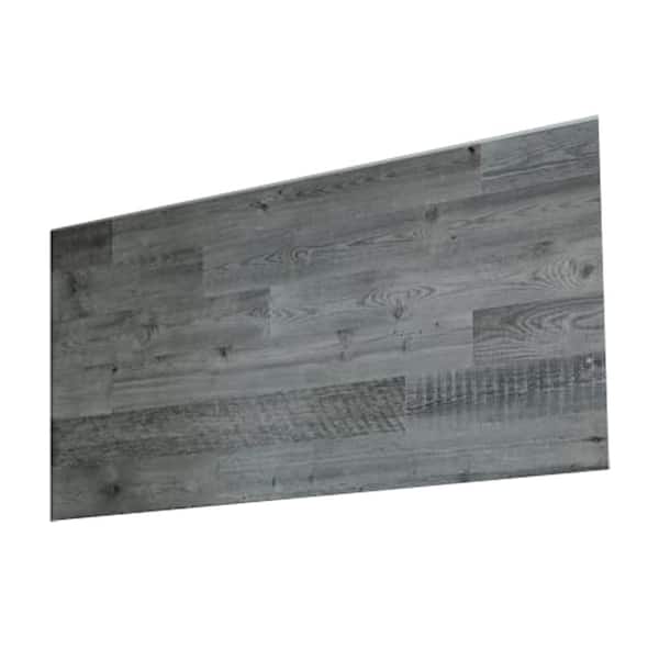Natural 1/4 in T x 4 in. W x 2 ft. L Shiplap Pine Weathered Reclaimed Barn Wood Boards Planks in Gray 12-Pack