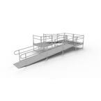 EZ-ACCESS PATHWAY 30 ft. U-Shaped Aluminum Wheelchair Ramp Kit with ...