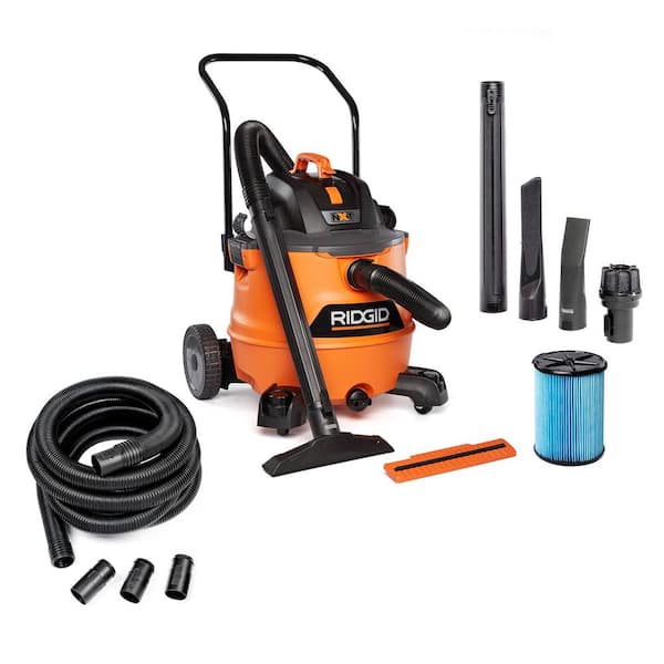 16 Gal. 6.5 Peak HP NXT Shop Vacuum HD1800 Wet Dry Vac with Cart, Fine Dust Filter, 20 ft. Hose and Accessories