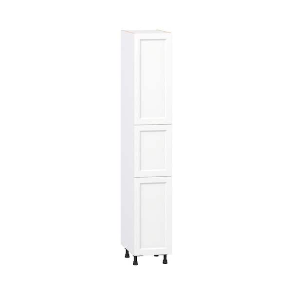 Laramie 15 in. W x 24 in. D x 89.5 in. H Assembled Pantry Kitchen Cabinet in Painted Bright White
