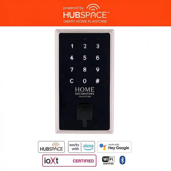 Touchscreen Satin Nickel Electronic Single Cylinder Deadbolt Wi-Fi Enabled Powered by Hubspace
