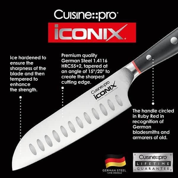 Food Prep Knife  Premium Edition with Santoku Blade